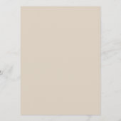 Natural Linen Solid Color メニュー (裏面)