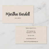 Natural Linen Texture 名刺 (正面/裏面)