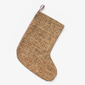 Natural linen texture as background スモールクリスマスストッキング (正面 (吊り時))