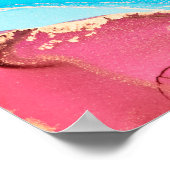 Natural luxury abstract fluid art painting in alco ポスター (角)