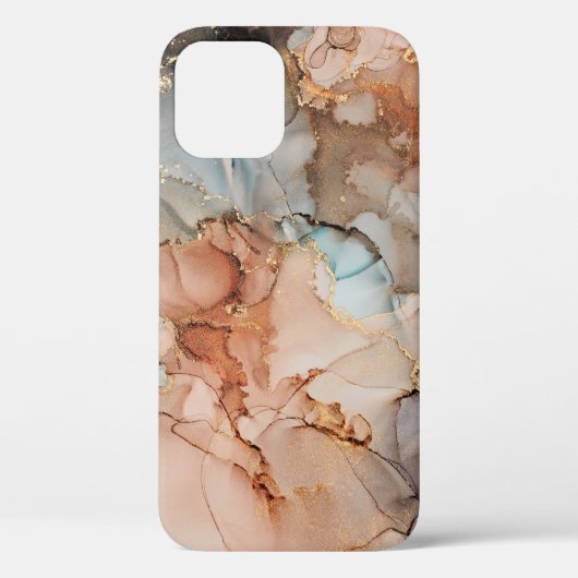Natural luxury abstract fluid art painting in alco Case-Mate iPhoneケース (裏面)
