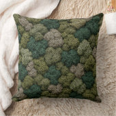 Natural Moss and Lichen Eco Throw Pillow クッション (ブランケット)