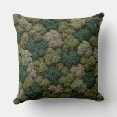 Natural Moss and Lichen Eco Throw Pillow クッション (裏面)
