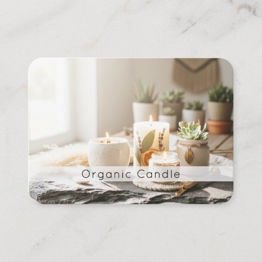Natural Organic Handmade Candle QR Code 名刺 (正面)