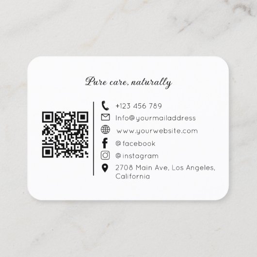 Natural Organic Soap QR Code  名刺 (裏面)