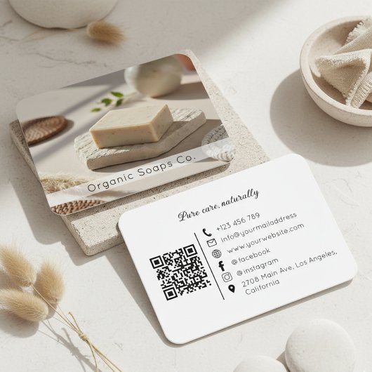 Natural Organic Soap QR Code  名刺