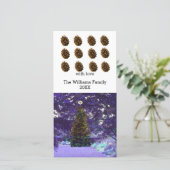 Natural Pine Conesフォトカード シーズンカード (スタンド正面)