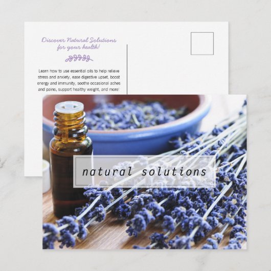 Natural Solutions Essential油クラス招待状 ポストカード (正面/裏面)