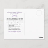 Natural Solutions Essential油クラス招待状 ポストカード (裏面)