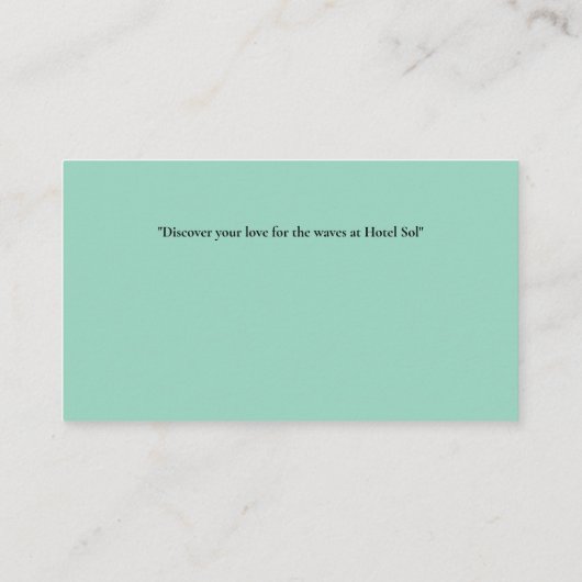 Natural-style hotel business card 名刺 (裏面)