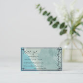 Natural-style hotel business card green 名刺 (スタンド正面)