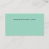 Natural-style hotel business card green 名刺 (裏面)