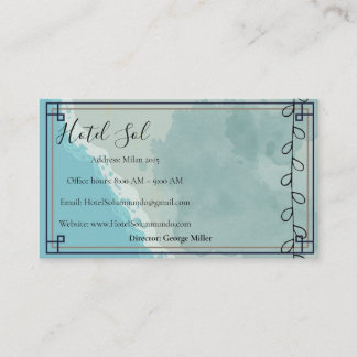 Natural-style hotel business card green 名刺