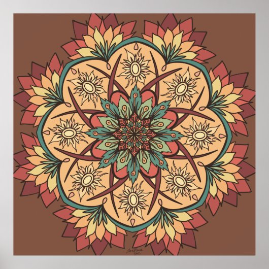 Natural Sun Earth Rhythm Mandala  ポスター (正面)