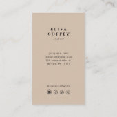 Natural Texture Earth Tone Minimalist Consultant 名刺 (裏面)