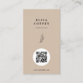 Natural Texture Earth Tone Minimalist Consultant 名刺 (正面)