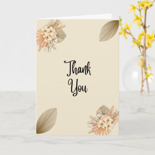 Natural Thank You Card カード (黄色い花)