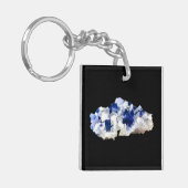 Natural Transparent Deep Blue Flourite キーホルダー (正面左)
