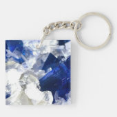 Natural Transparent Deep Blue Flourite キーホルダー (裏面)