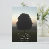 Natural Tree at Sunrise Funeral Memorial Sympathy サンキューカード (スタンド正面)