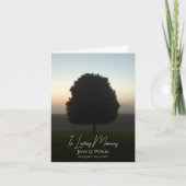 Natural Tree at Sunrise Funeral Memorial Sympathy サンキューカード (正面)