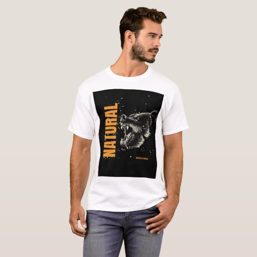 Natural with a bear tシャツ (正面フル)