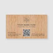 Natural Wood Texture Magnetic Business Card (正面)