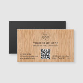 Natural Wood Texture Magnetic Business Card (正面/裏面)