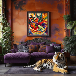 Naturaleza Muerta: Frutas en Estilo Favista. キャンバスプリント