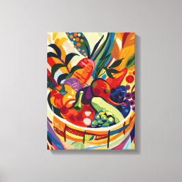 Naturaleza Muerta: Frutas en Estilo Favista. キャンバスプリント