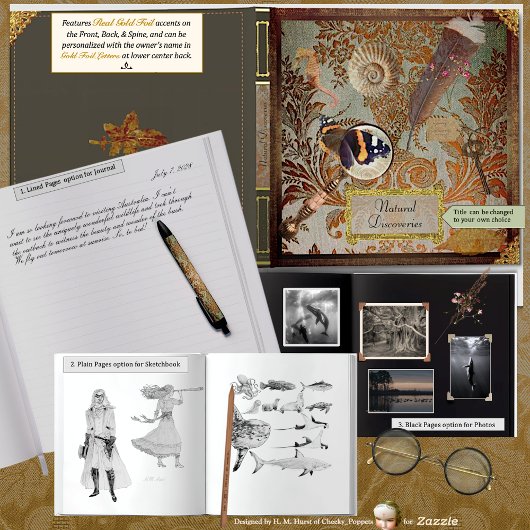 Naturalist Sketch/Photo Foil Journal ゲストブック