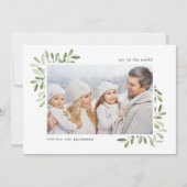 Naturally Joyful | Elegant Watercolor Photo シーズンカード (正面)