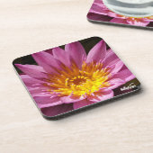 NaturCrazeピンクロータスフラワー懸命プラスチックコースター コースター (左側)