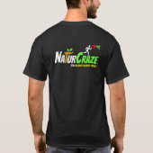 NaturCrazeホワイトバタフライブラックTシャツ Tシャツ (裏面)