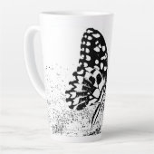 NaturCraze白黒バタフライラテマグ カフェラテマグ (左アングル)
