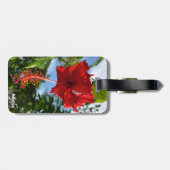 NaturCraze赤いハイビスカス両面 ラゲッジタグ (裏面横)