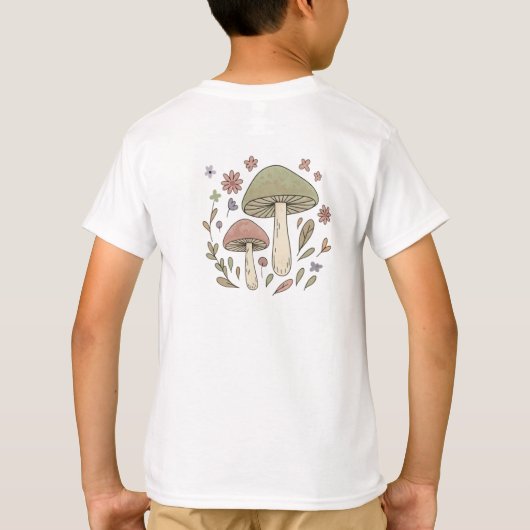 Nature Adventure Fungi Graphic Cool Tシャツ (裏面)