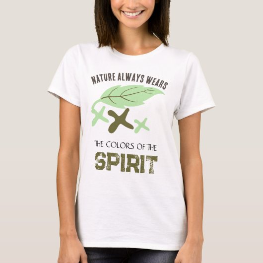 "Nature Always Wears" リーフ Tシャツ (正面)