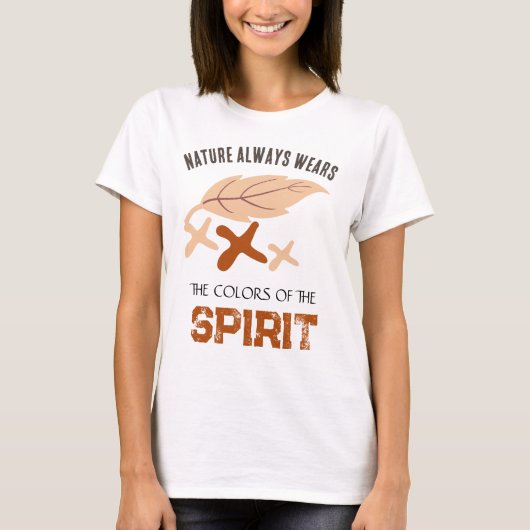 "Nature Always Wears" リーフ Tシャツ (正面)
