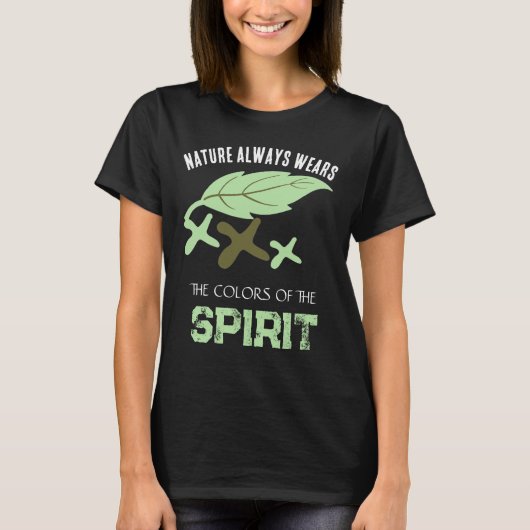 "Nature Always Wears" リーフ Tシャツ (正面)