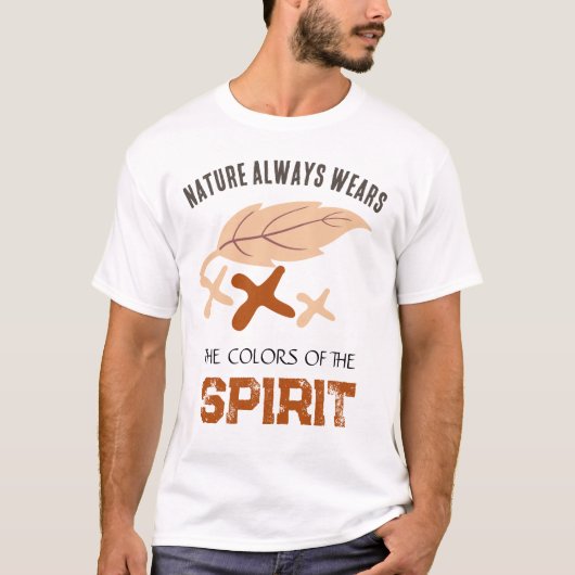 "Nature Always Wears" リーフ Tシャツ (正面)