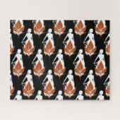 Nature and Woman Silhouette Elegant Feminine Art  ジグソーパズル (横)