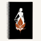 Nature and Woman Silhouette Elegant Feminine Art  ノートブック (正面)