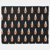 Nature and Woman Silhouette Elegant Feminine Art  フリースブランケット (正面(横))