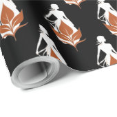 Nature and Woman Silhouette Elegant Feminine Art  ラッピングペーパー (ロールコーナー)