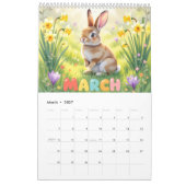 Nature animals habitat calendar カレンダー (3月 2027)