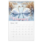 Nature animals habitat calendar カレンダー (2月 2027)