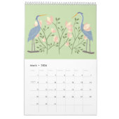 Nature Art Calendar with Backyard Birds & Flowers カレンダー (3月 2026)
