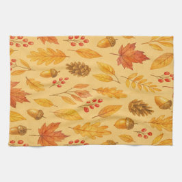 Nature autumn pattern キッチンタオル