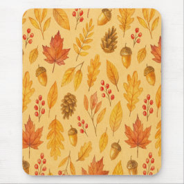 Nature autumn pattern マウスパッド